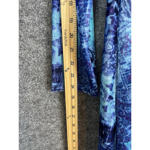 Soft Surroundings Velvet Dress Women's Large Maxi Blue and Purple Long Sleeve - Picture 8 of 15